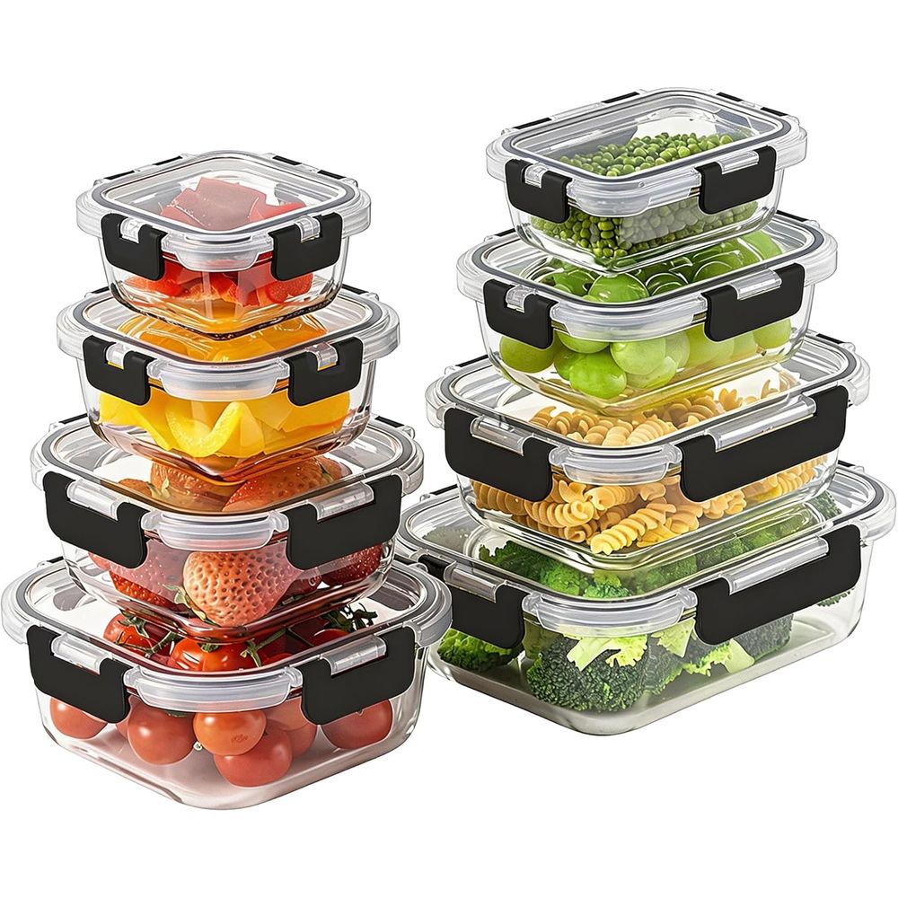 Food Storage Glass Set - Набор из 8 предметов для хранения