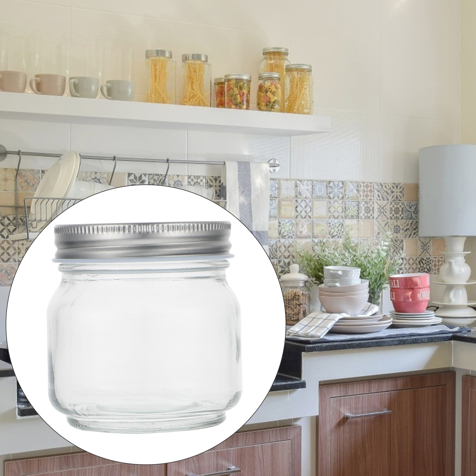 Food Storage Glass Set - Набор из 6 стеклянных банок Mason: