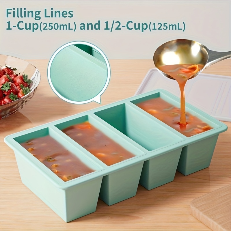 Food Storage Prep Containers - 1 шт. силиконовый лоток для морозильной