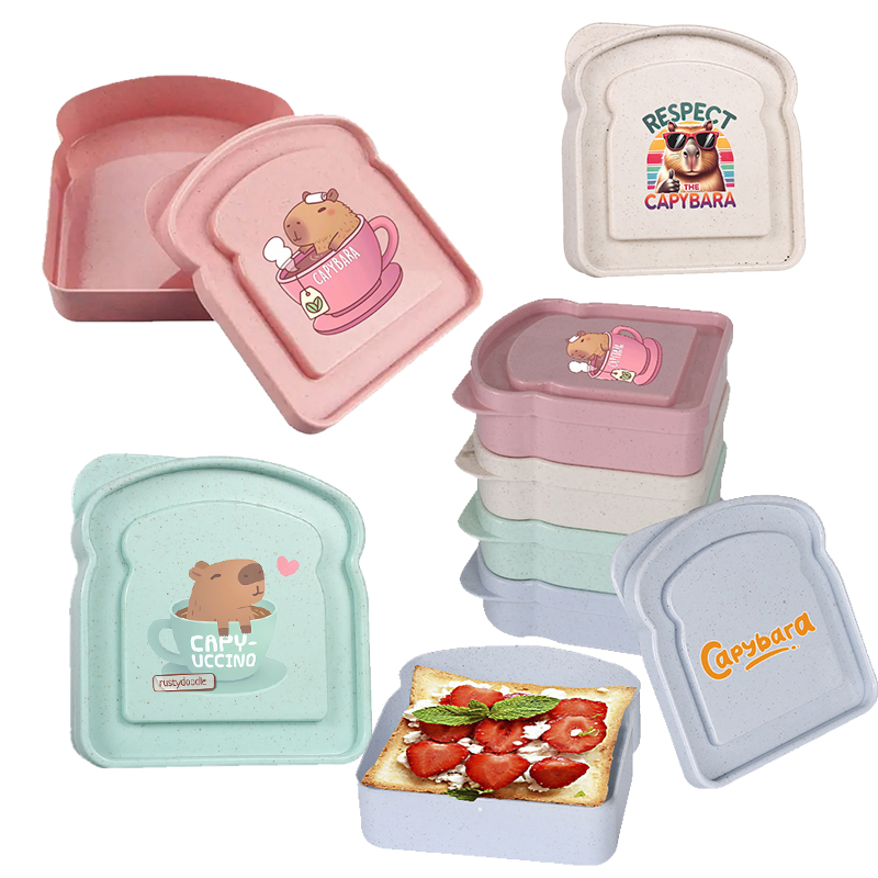 Food Storage With Dividers - Капибара, сэндвич, футляр для хранения еды,