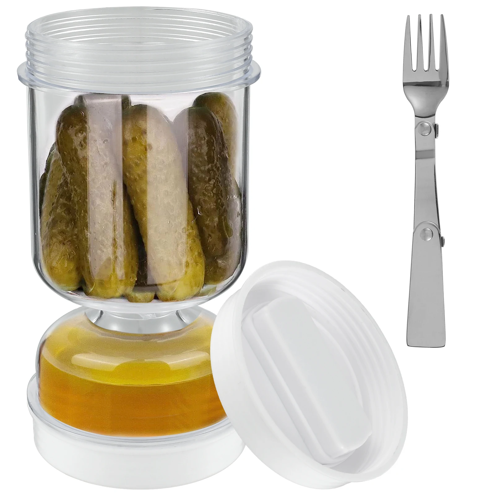 Herb Keeper Container - Банка для соленок с вилкой, дозатор