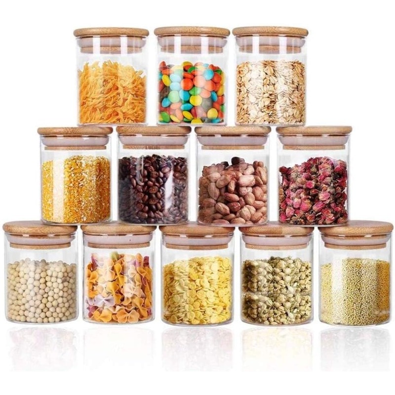 Food Storage Glass Set - Набор из 12 стеклянных банок с