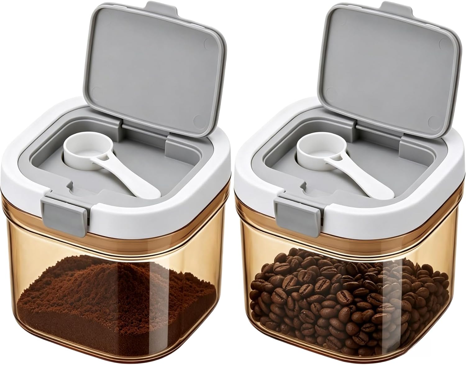 Food Storage With Scoop - Набор из 2 герметичных контейнеров для
