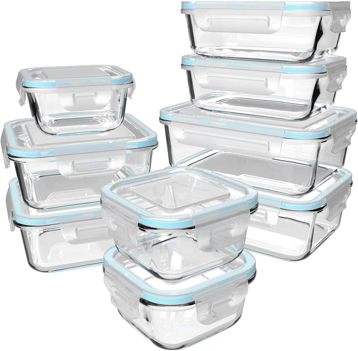Набор из 18 стеклянных контейн – обзор и цена Food Storage Glass Set