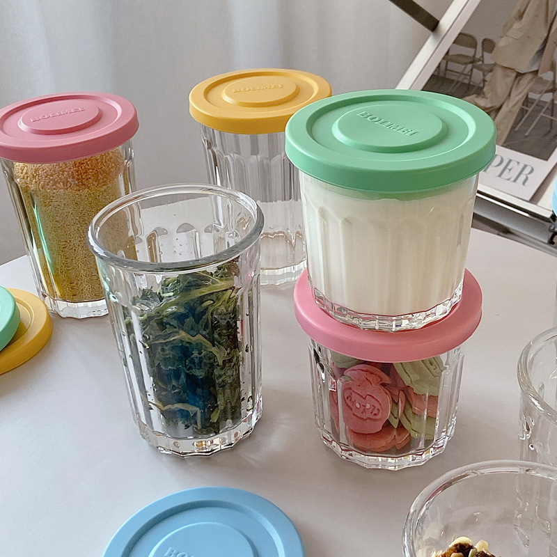 Цветная крышка, стеклянный гер – обзор и цена Food Storage With Dividers