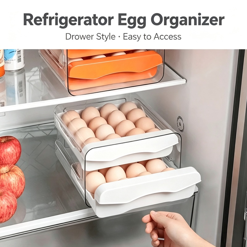 Двухслойный ящик для хранения  – обзор и цена Food Storage Eggs