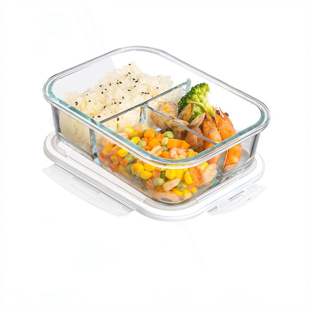 Термостойкий стеклянный контей – обзор и цена Food Storage With Dividers