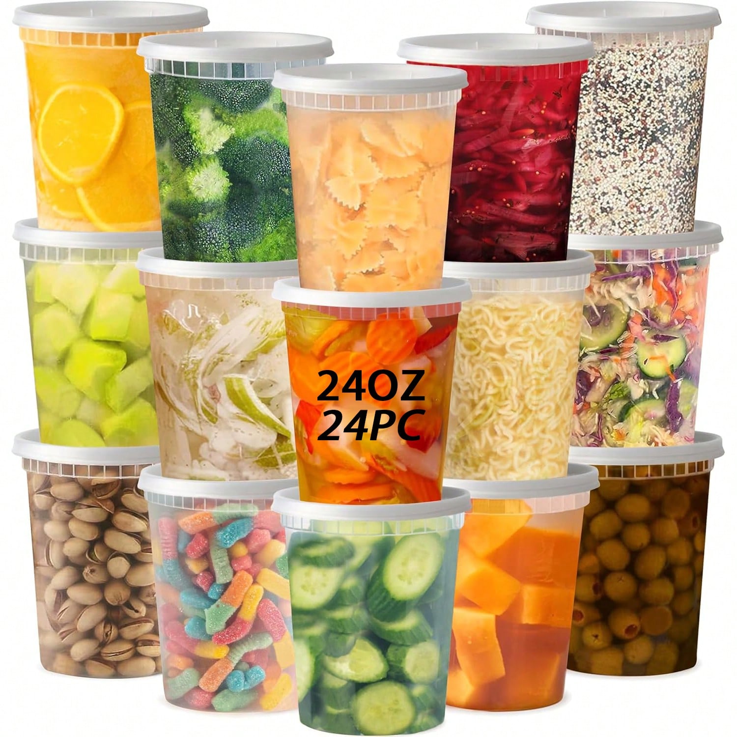 24 контейнера для хранения про – обзор и цена Food Storage Prep Containers